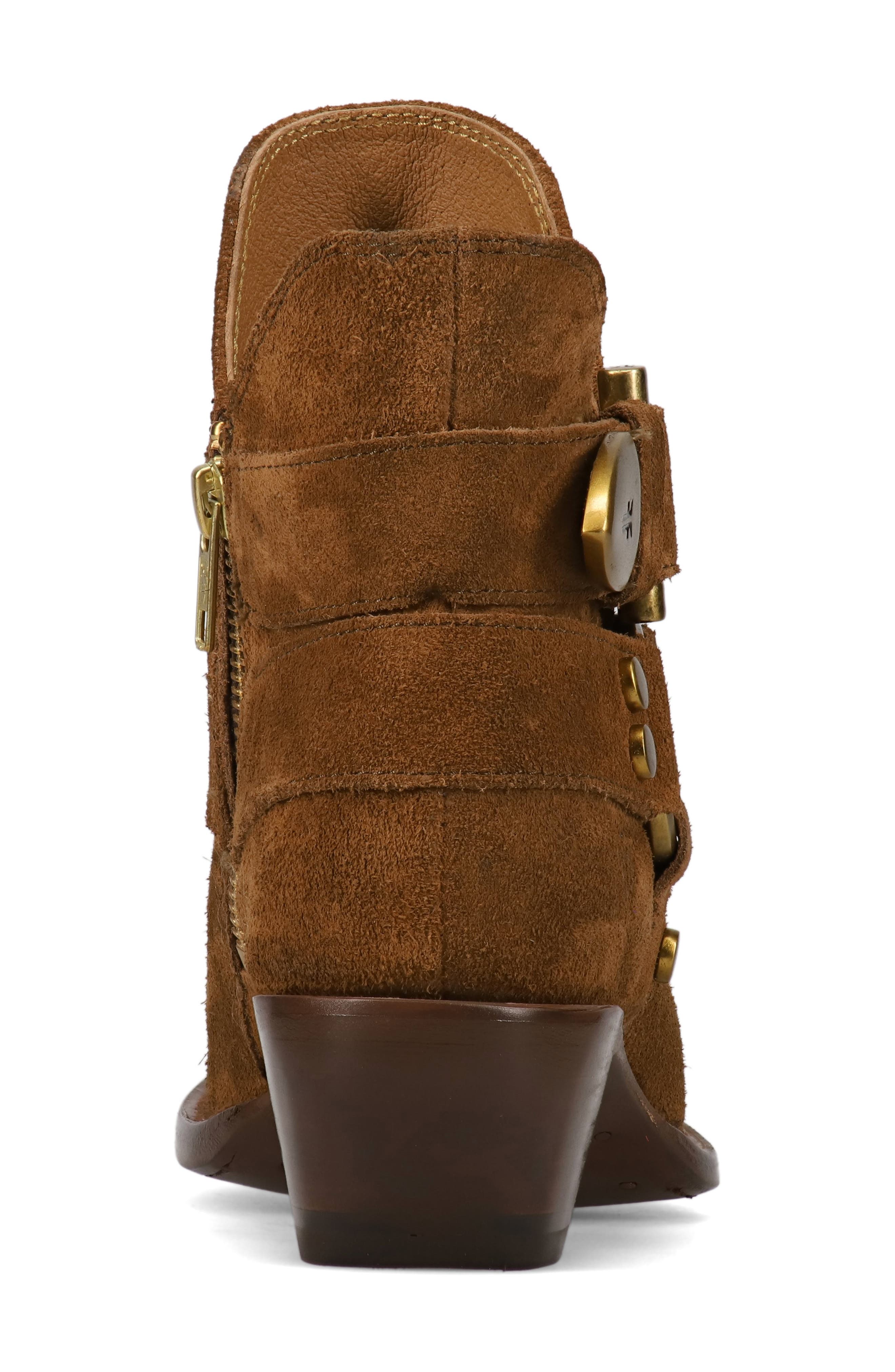 Frye Sacha Harness Bootie, Alternate, color, Bark