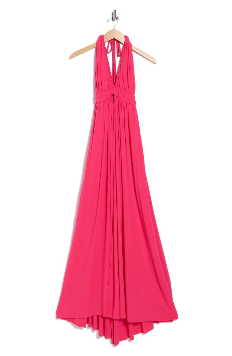 WISHLIST Halter Maxi Dress, Alternate, color, Fuchsia