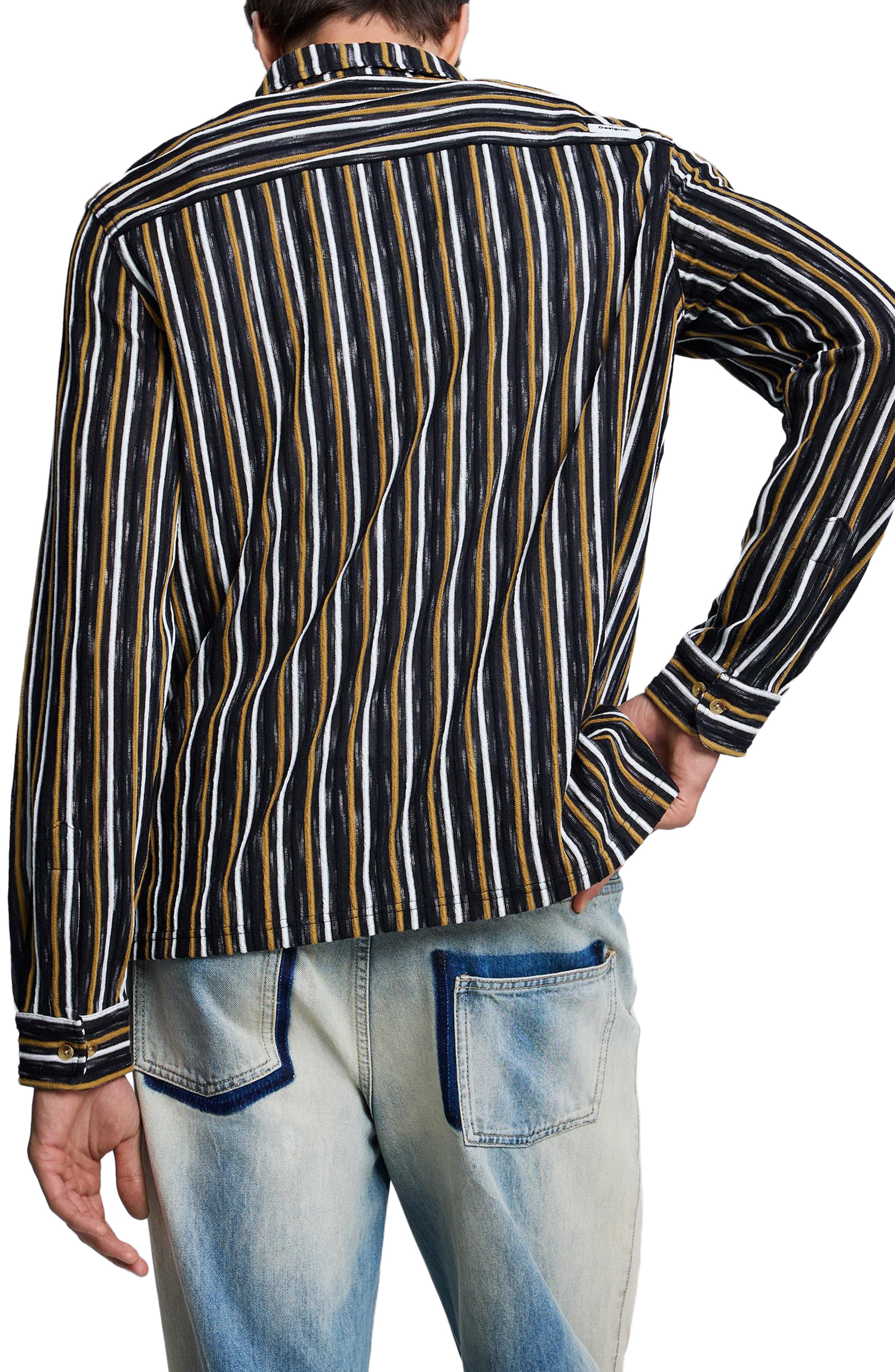 Desigual Striped Long Sleeve Button Up Shirt (Men) | Nordstrom