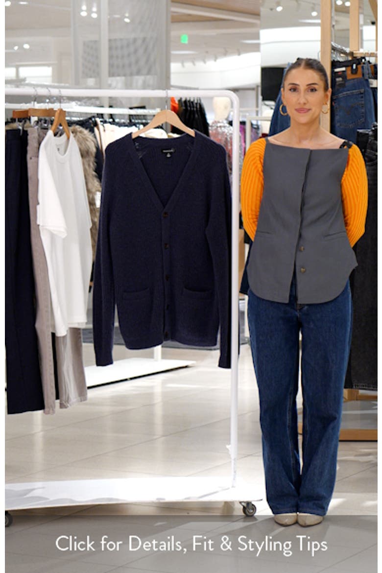 Rib Raglan Sleeve Cardigan video