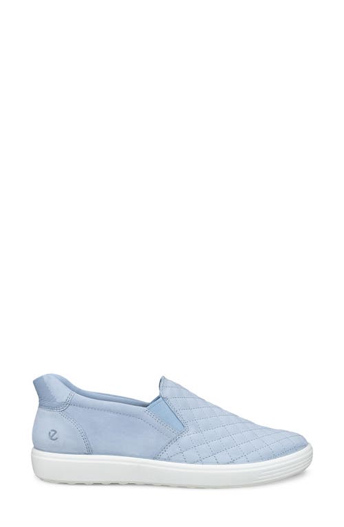 Ecco Soft 7 Slip-on Quilted Sneaker In Blue