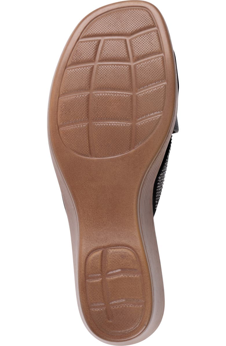 GOOD CHOICE NEW YORK Selva Platform Wedge Slide Sandal, Alternate, color, Black