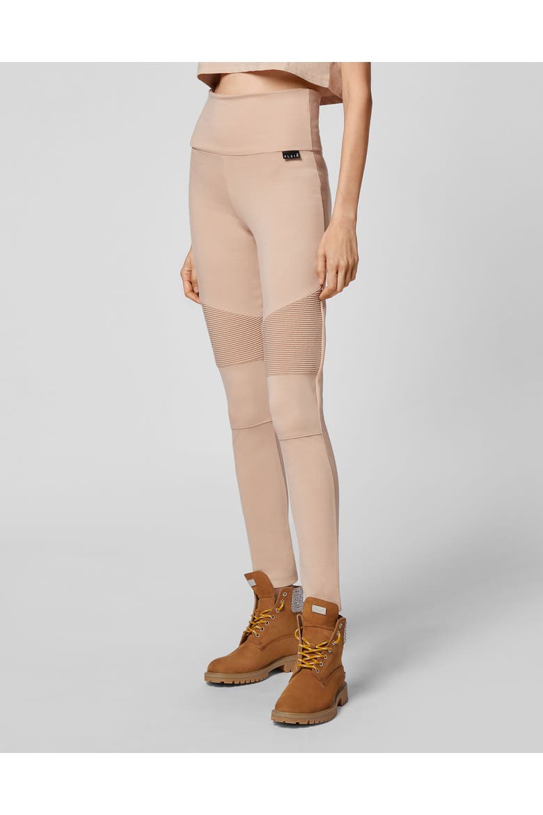 Sport Leggings Iconic Plein Women, Main, color, beige