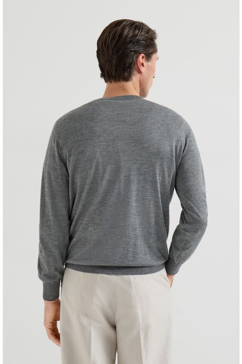 Cashmere and silk lightweight sweater, Alternate, color, Dark Grey