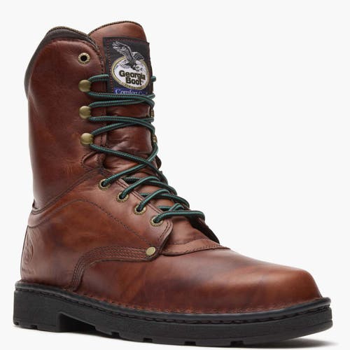 Georgia Boot Padded Eagle Light Work Boot In Brown