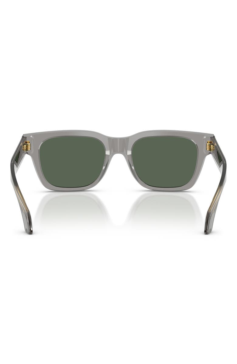 Versace 52mm Square Sunglasses, Alternate, color, Transparent Grey / Dark Green