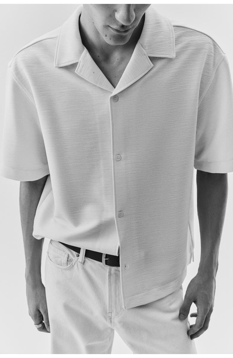 H&M Loose-fit resort shirt, Alternate, color, White