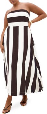 City Chic Simone Stripe Maxi Dress
