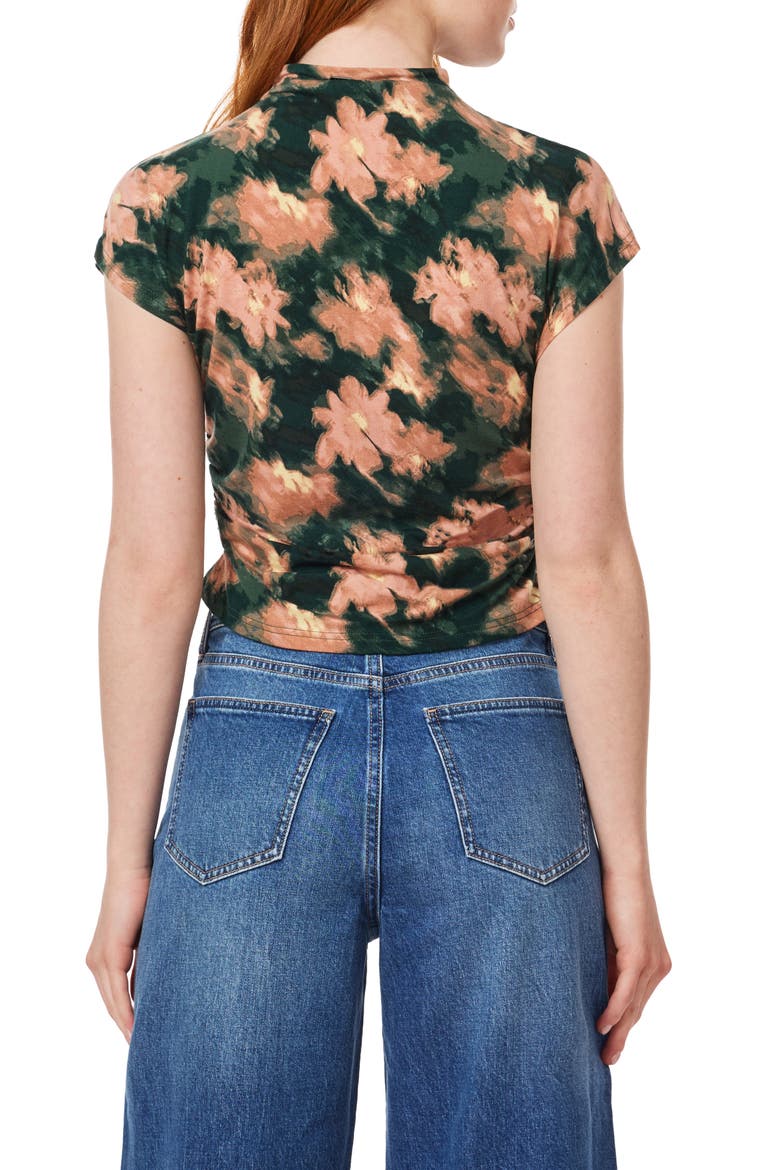 Floral Dolman Funnel Neck Knit Top, Alternate, color, SCARAB BLURRED FLORAL