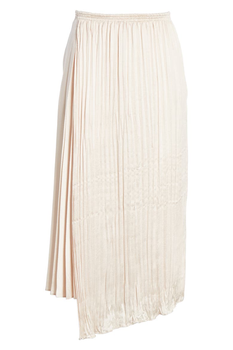 Mixed Pleat Wrap Midi Skirt, Alternate, color, PALE ALDER