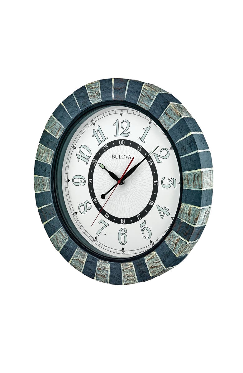 Bulova Clocks Garden Party Outdoor Clock, Alternate, color, Blue