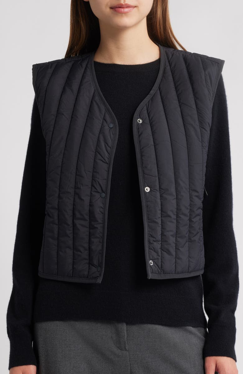 Rains Banja Water Resistant Crop Liner Vest, Alternate, color, Navy