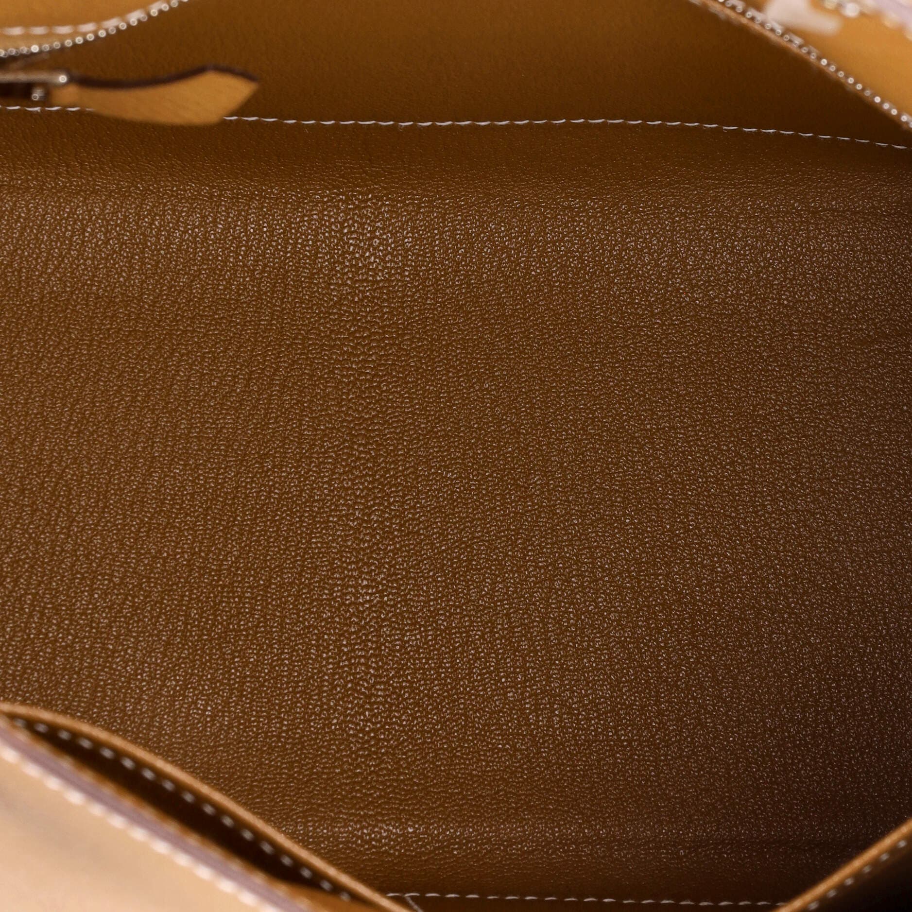 Pre-Owned Hermes Kelly Handbag Brown Epsom with Palladium Hardware 28, Alternate, color, 