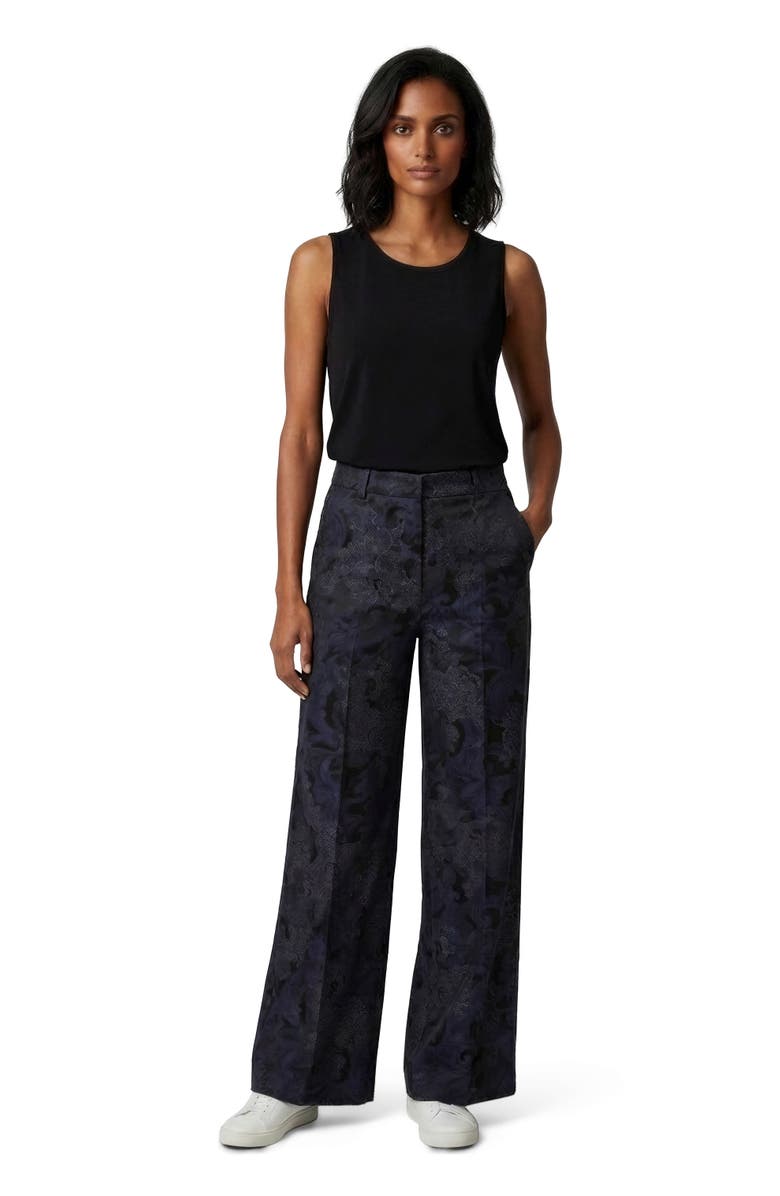 Lords of Harlech Paisley Explosion Womens Wide-leg Pant, Main, color, Paisley Explosion Black