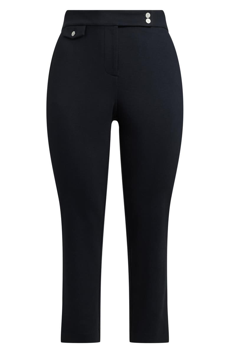 Lauren Ralph Lauren Ponte Ankle Slim Straight Leg Pants, Alternate, color, Black