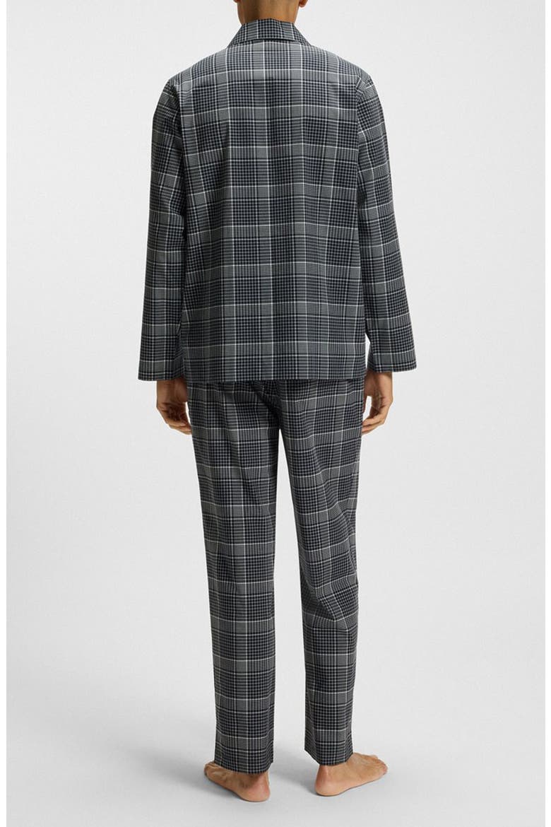 Chris Plaid Flannel Pajama Set, Alternate, color, DARK BLUE