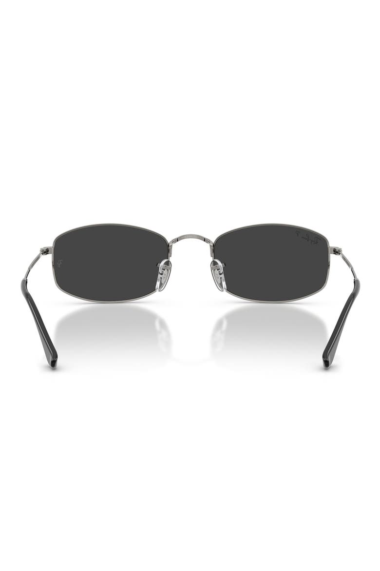 52mm Polarized Irregular Sunglasses, Alternate, color, GUNMETAL / POLAR BLACK