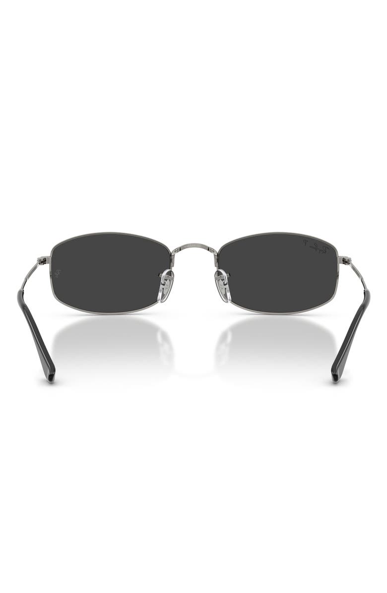 Ray-Ban 52mm Polarized Irregular Sunglasses, Alternate, color, Gunmetal / Polar Black