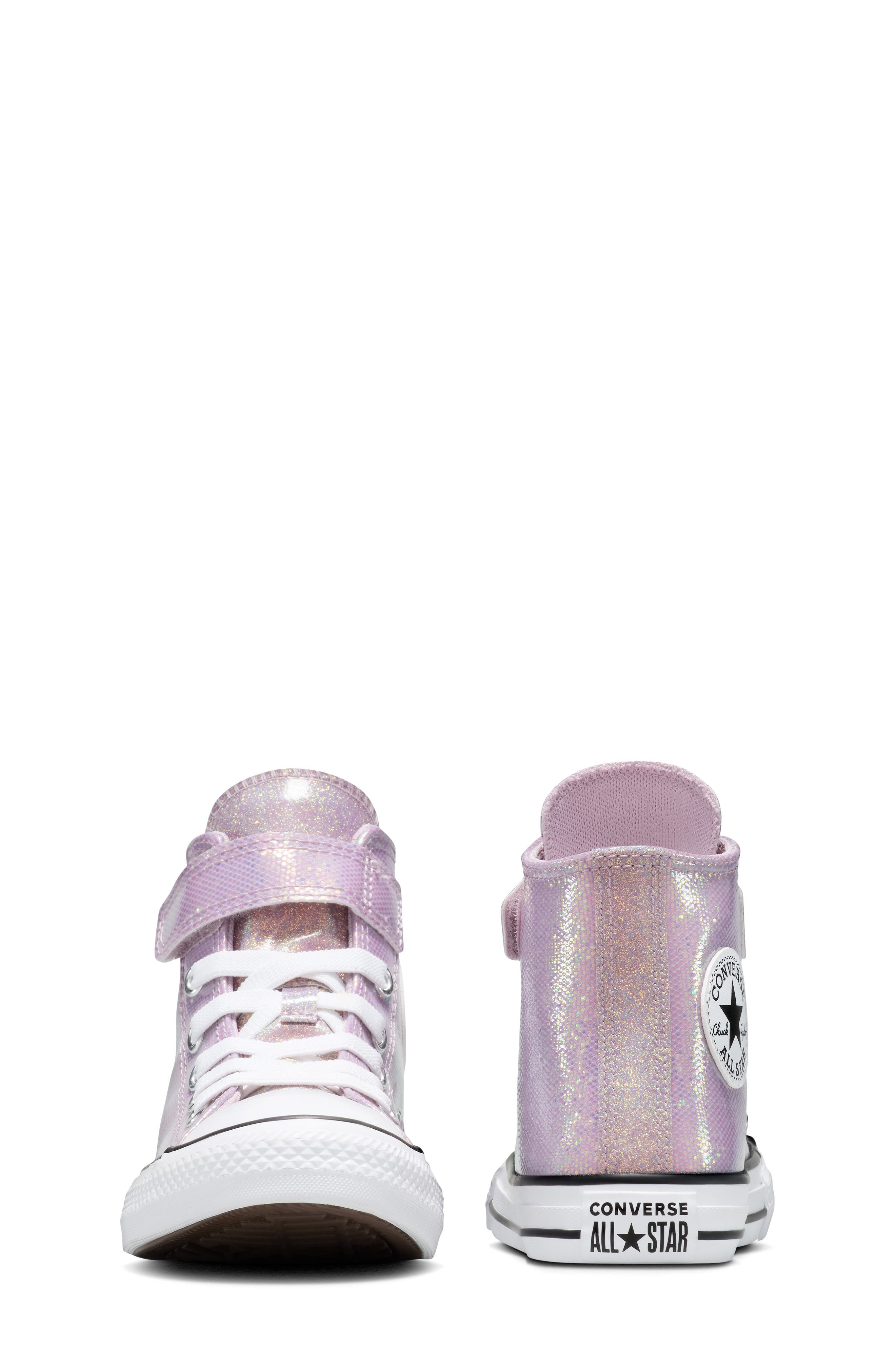 Converse Kids
 Chuck Taylor All Star Easy On Disco High Top Sneaker, Alternate, color, Altitude Lilac/ White/ Black