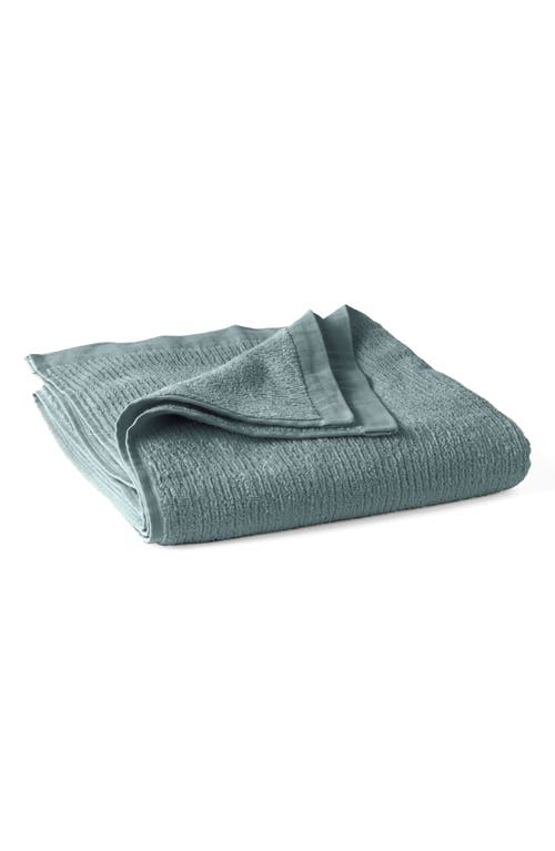 Coyuchi Temescal Organic Cotton Rib Bath Towel In Blue