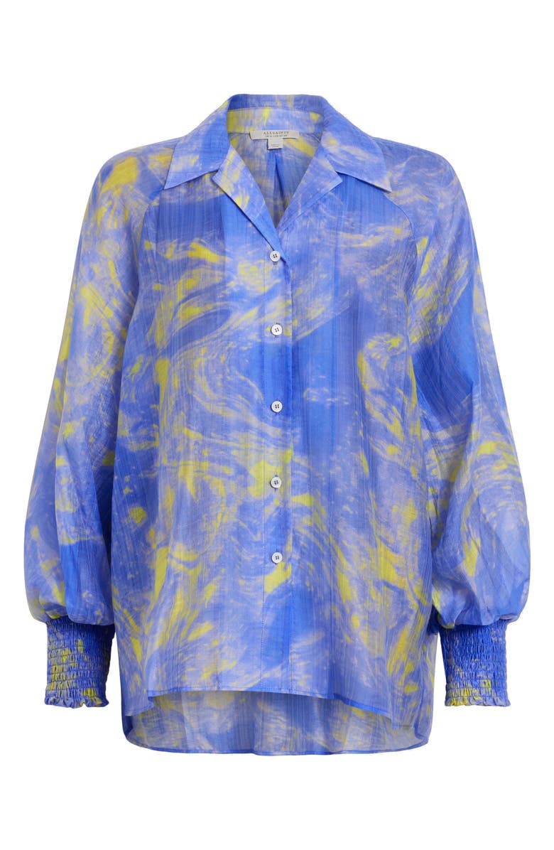 AllSaints Isla Inspiral Button-Up Shirt, Alternate, color, 