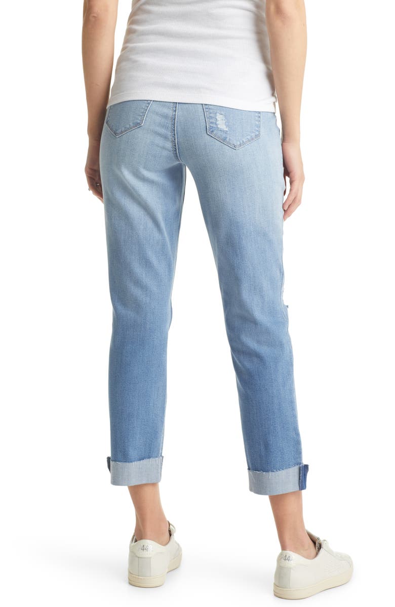 1822 Denim Roll Cuff Girlfriend Slim Maternity Jeans, Alternate, color,