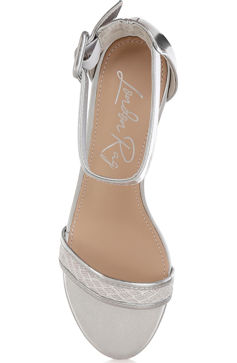 LONDON RAG Metallic Kitten Heel Sandal, Alternate, color, Silver