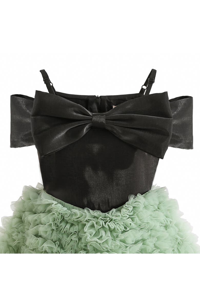 Tulleen Marcella Bow Dress, Alternate, color, Green