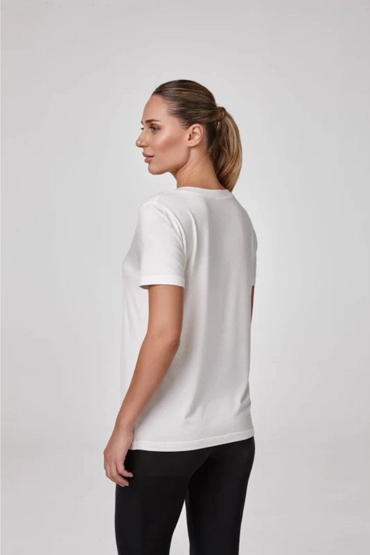 Alaia Deep V-neck Ultra Soft Modal T-shirt - image 4