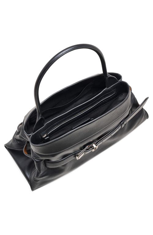 Marc Jacobs The Satchel Leather Shoulder Bag In Black