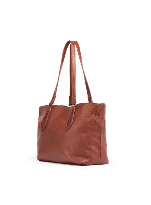 Deux Mains Mid Tote In Brown