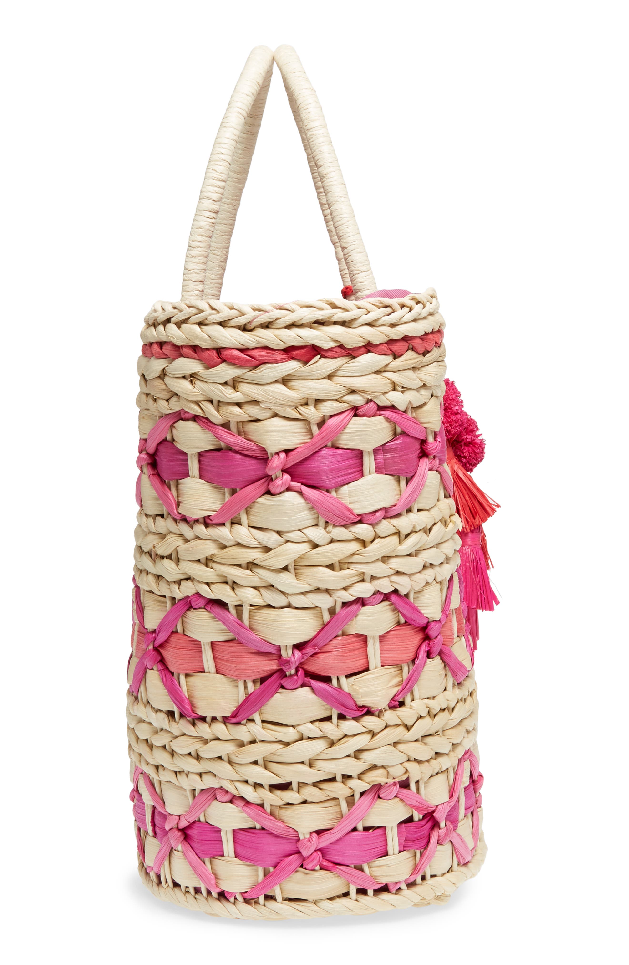 Nordstrom Color Pop Woven Tote, Alternate, color, 