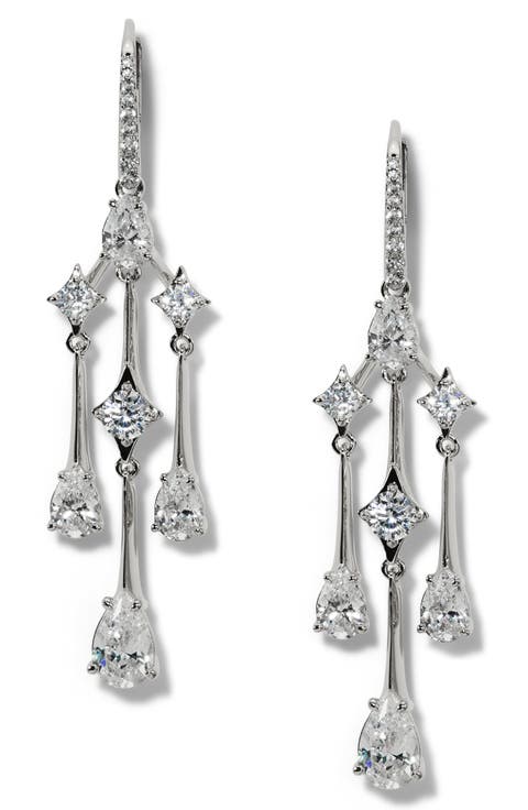 Hera Cubic Zirconia Chandelier Drop Earrings