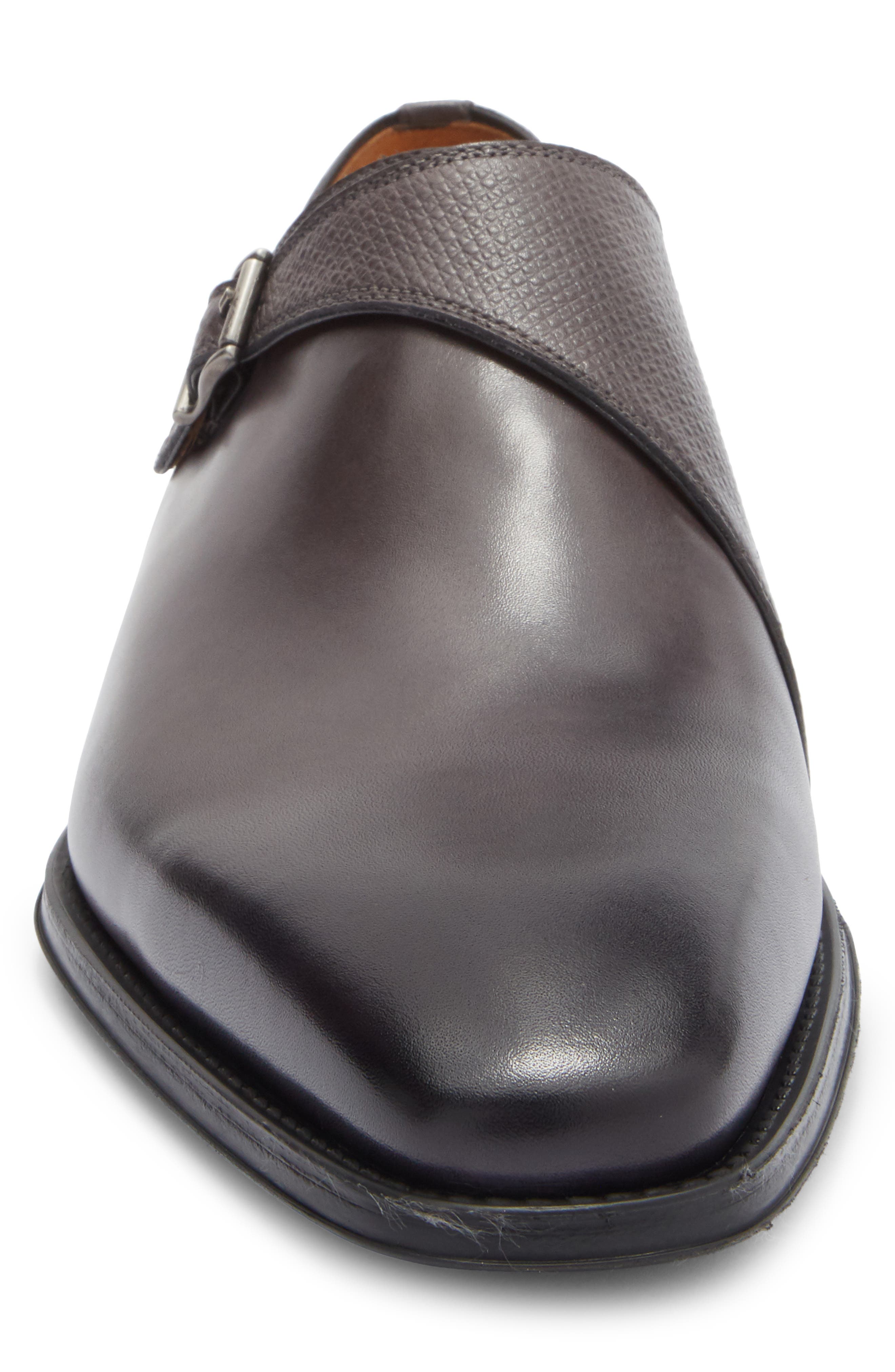 Magnanni Aneto Monk Strap Loafer, Alternate, color, Grey
