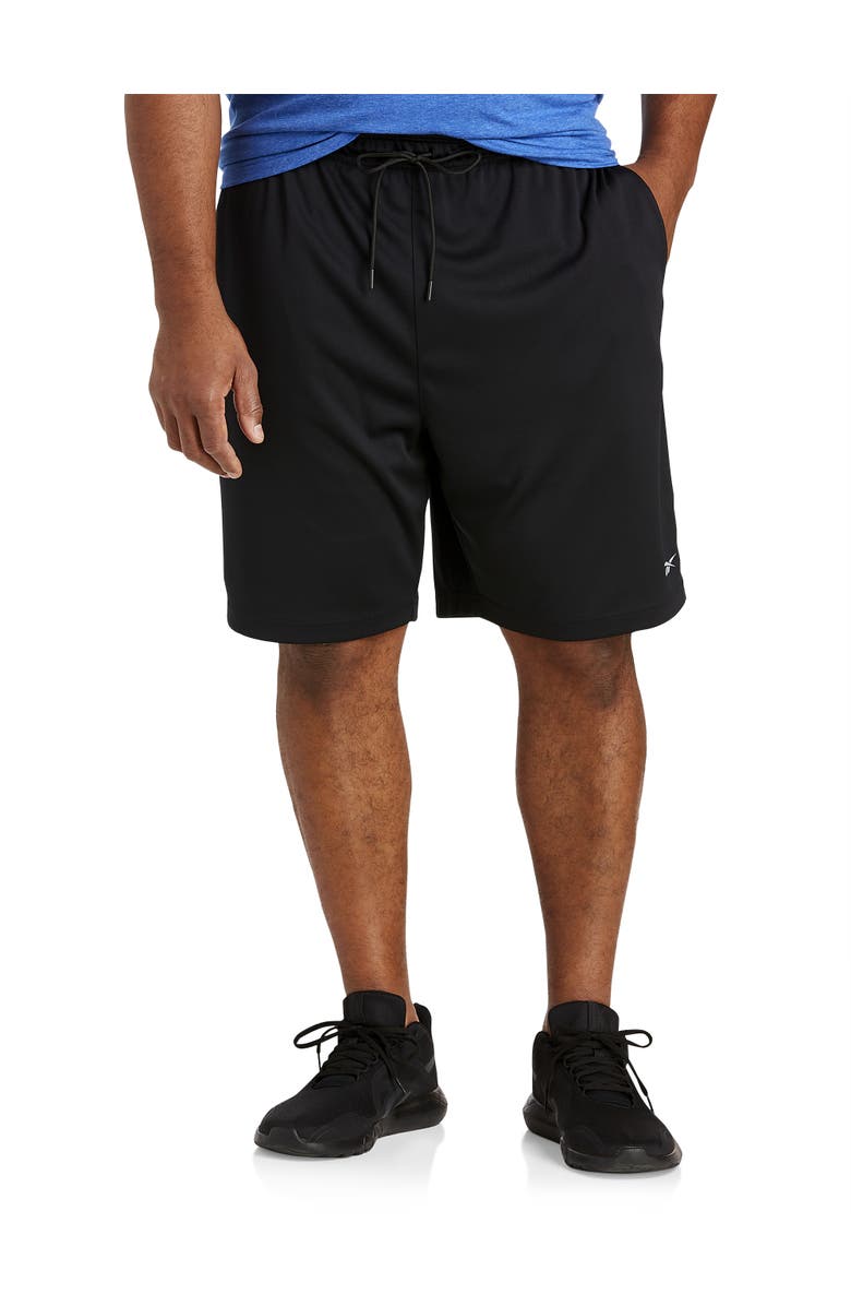 Reebok Big & Tall Performance Double-Knit Shorts, Main, color, Black