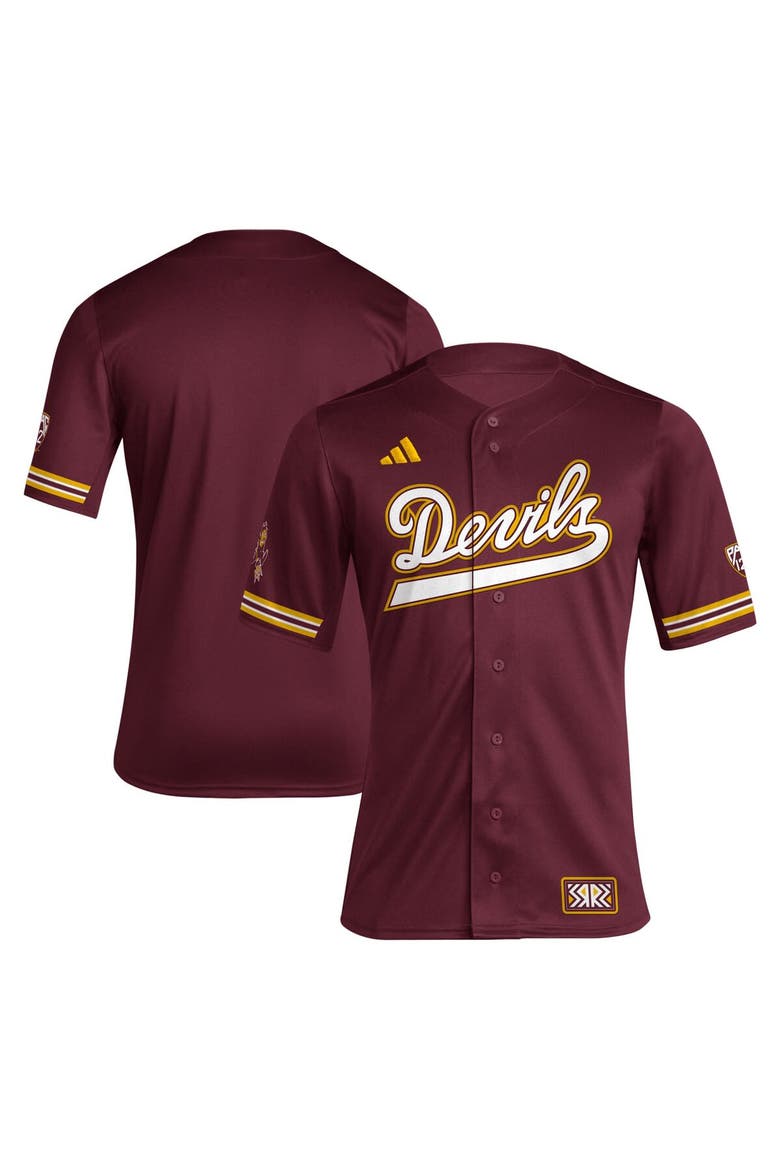 Men's adidas Maroon Arizona State Sun Devils Reverse Retro Replica Baseball Jersey, Main, color, Maroon