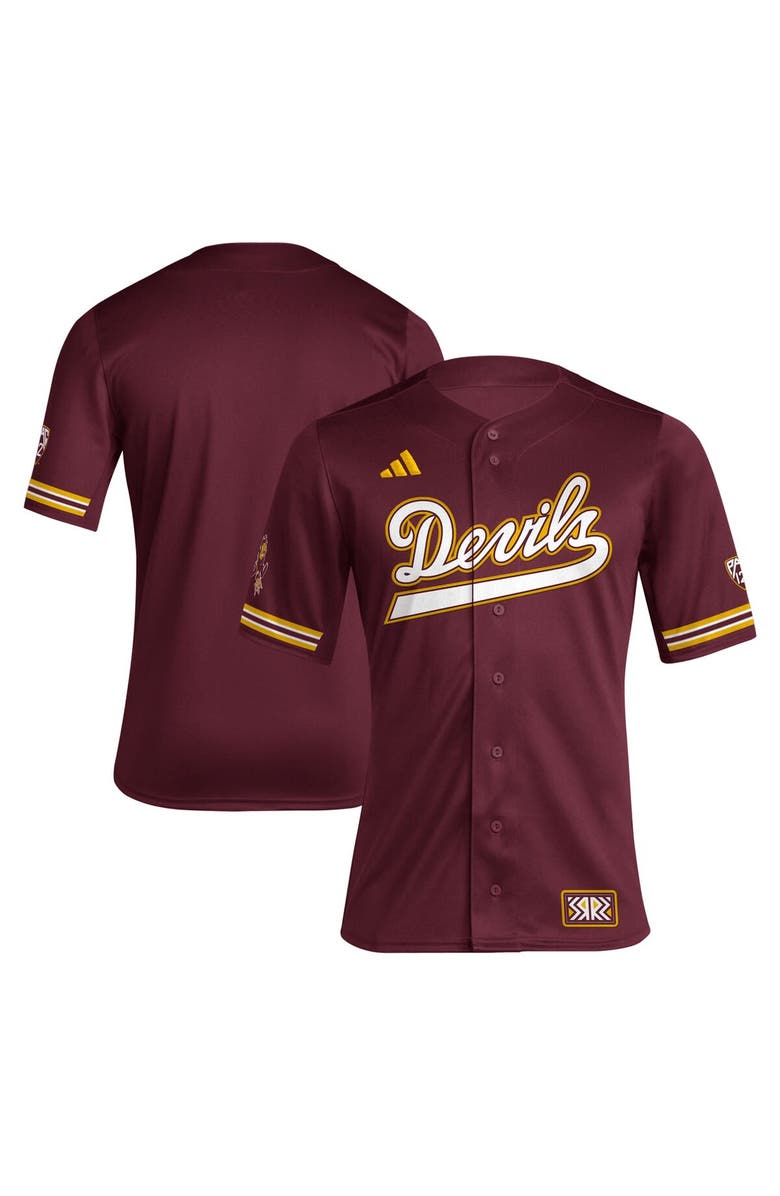 adidas Men's adidas Maroon Arizona State Sun Devils Reverse Retro Replica Baseball Jersey, Main, color, Maroon