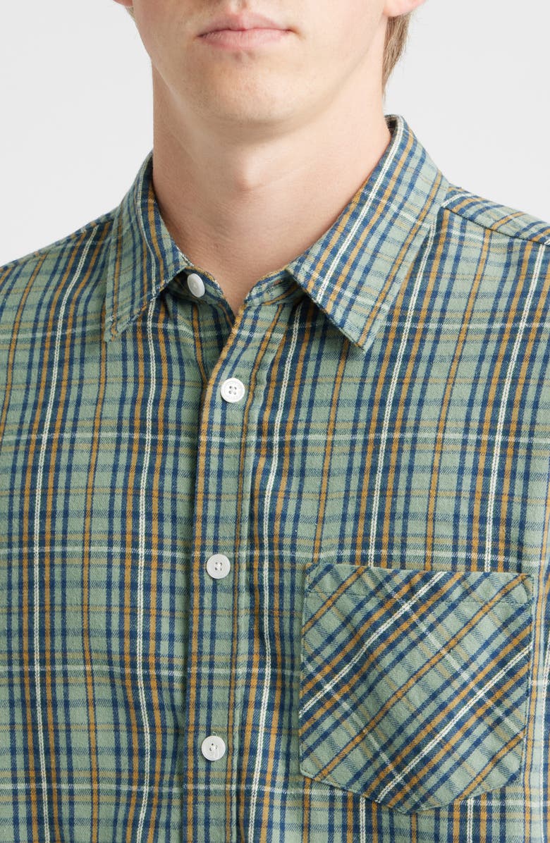 925 Originals Foreman Classic Fit Plaid Flannel Button-Up Shirt, Alternate, color, Green