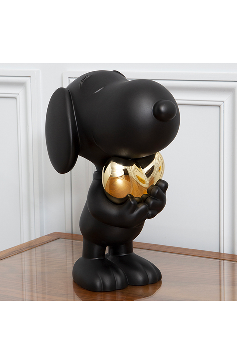 Leblon Delienne Snoopy Heart Figurine, Alternate, color, Black / Gold