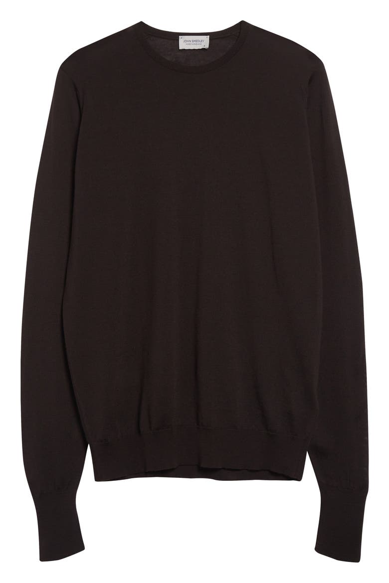 Marcus Virgin Wool Crewneck Sweater, Alternate, color, FAULKNER BROWN