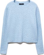 MANGO Crewneck Cable Sweater