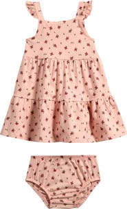 Little Planet Floral Print Sundress & Bloomers Set