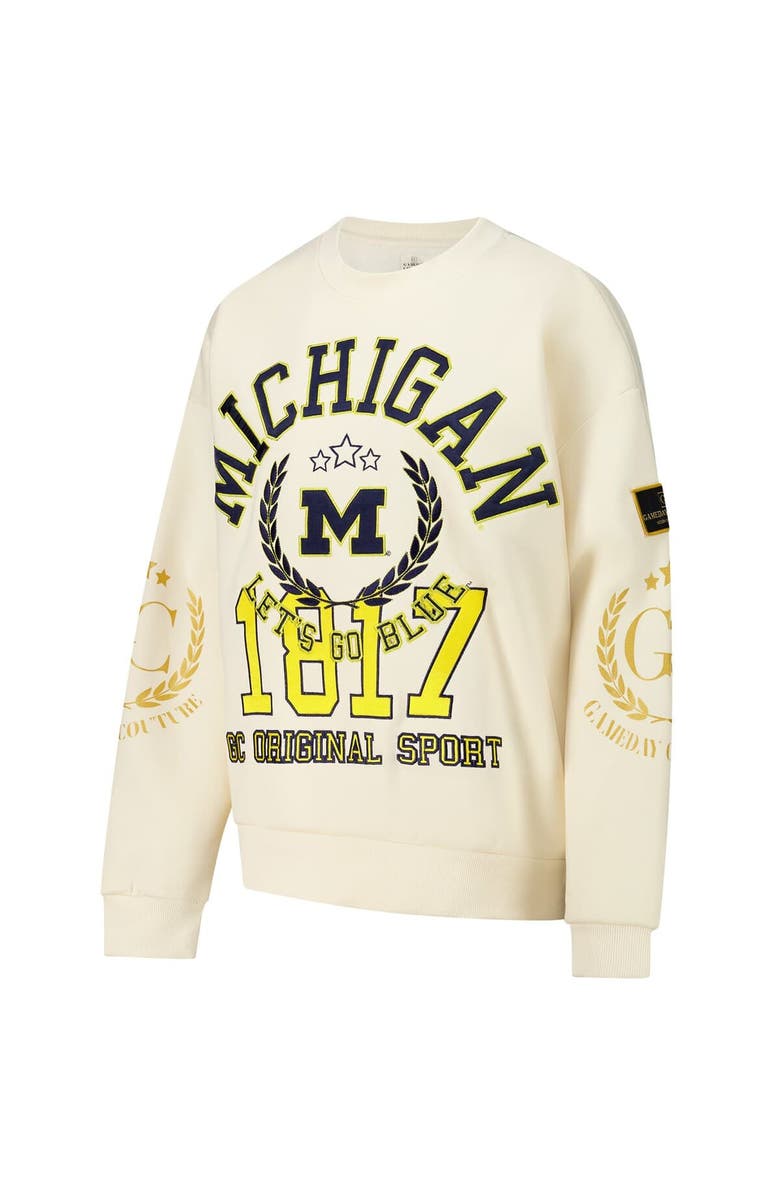GAMEDAY COUTURE Women's Gameday Couture Cream Michigan Wolverines Slay Pullover Sweatshirt, Alternate, color, 