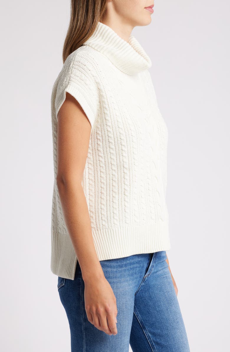 Hatley Cable Stitch Short Sleeve Sweater, Alternate, color, 