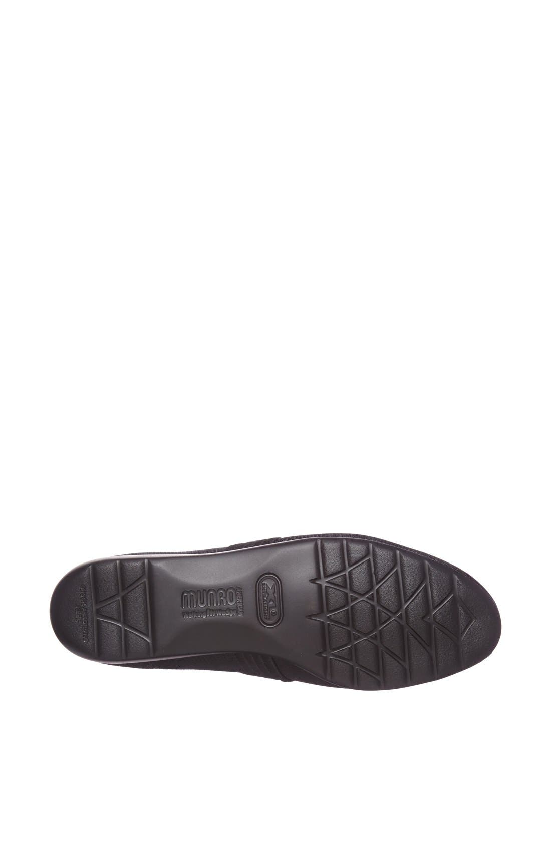 'Fran' Zebra Stripe Flat, Alternate, color, BLACK/ METALLIC