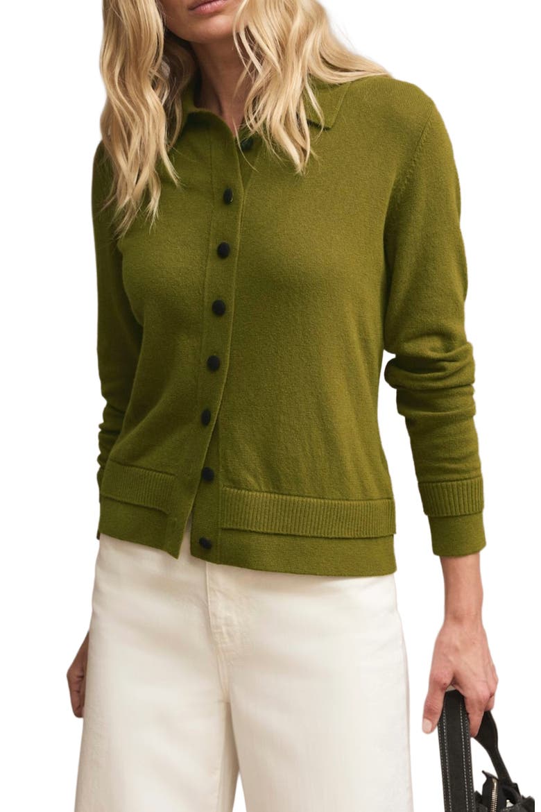 Long Sleeve Cotton Blend Knit Top, Alternate, color, Green