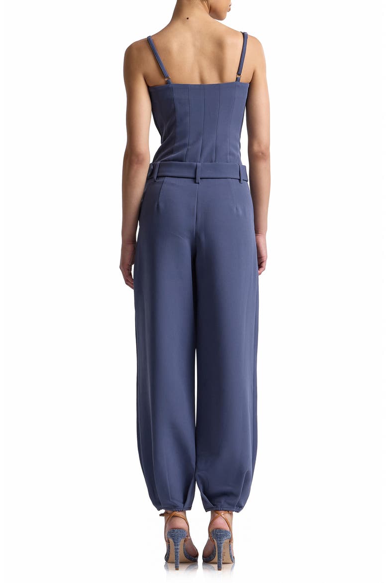 Belted Corset Jumpsuit, Alternate, color, MARINE BLUE