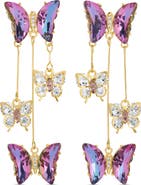 EYE CANDY LOS ANGELES Abby CZ Butterfly Drop Earrings