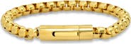 HMY JEWELRY 18K Gold Plate Box Chain Bracelet