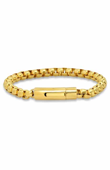 18K Gold Plate Box Chain Bracelet
